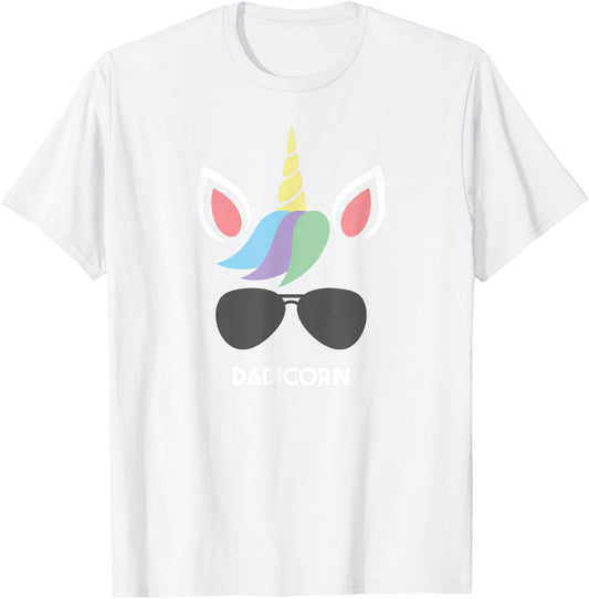Dadicorn Shirt Funny Unicorn Best Dad Father's Day Gift T-Shirt - T-Shirt | White