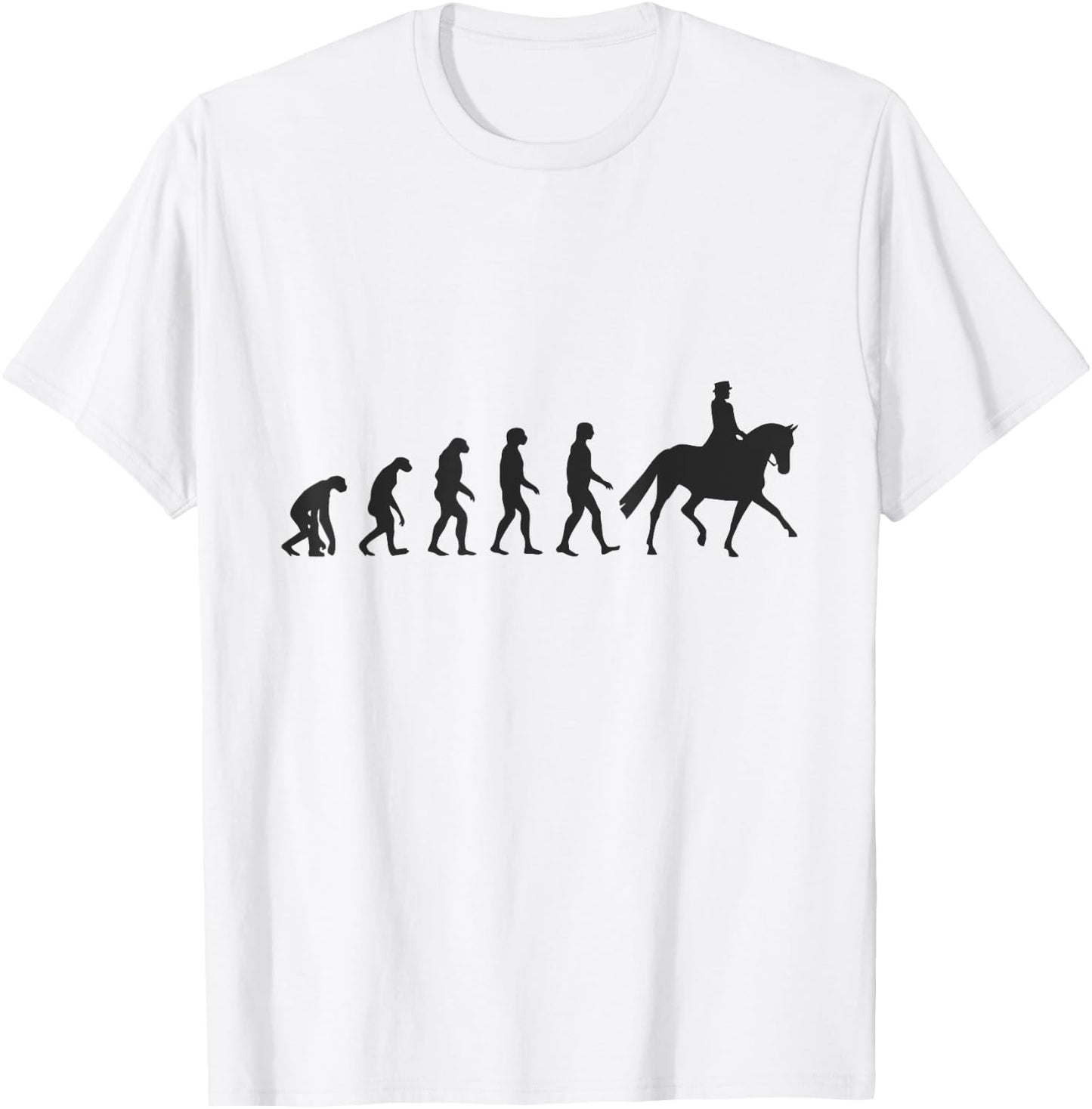 Dressage Horse Equitation Evolution T-Shirt - T-Shirt | White
