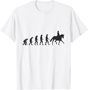 Dressage Horse Equitation Evolution T-Shirt - T-Shirt | White