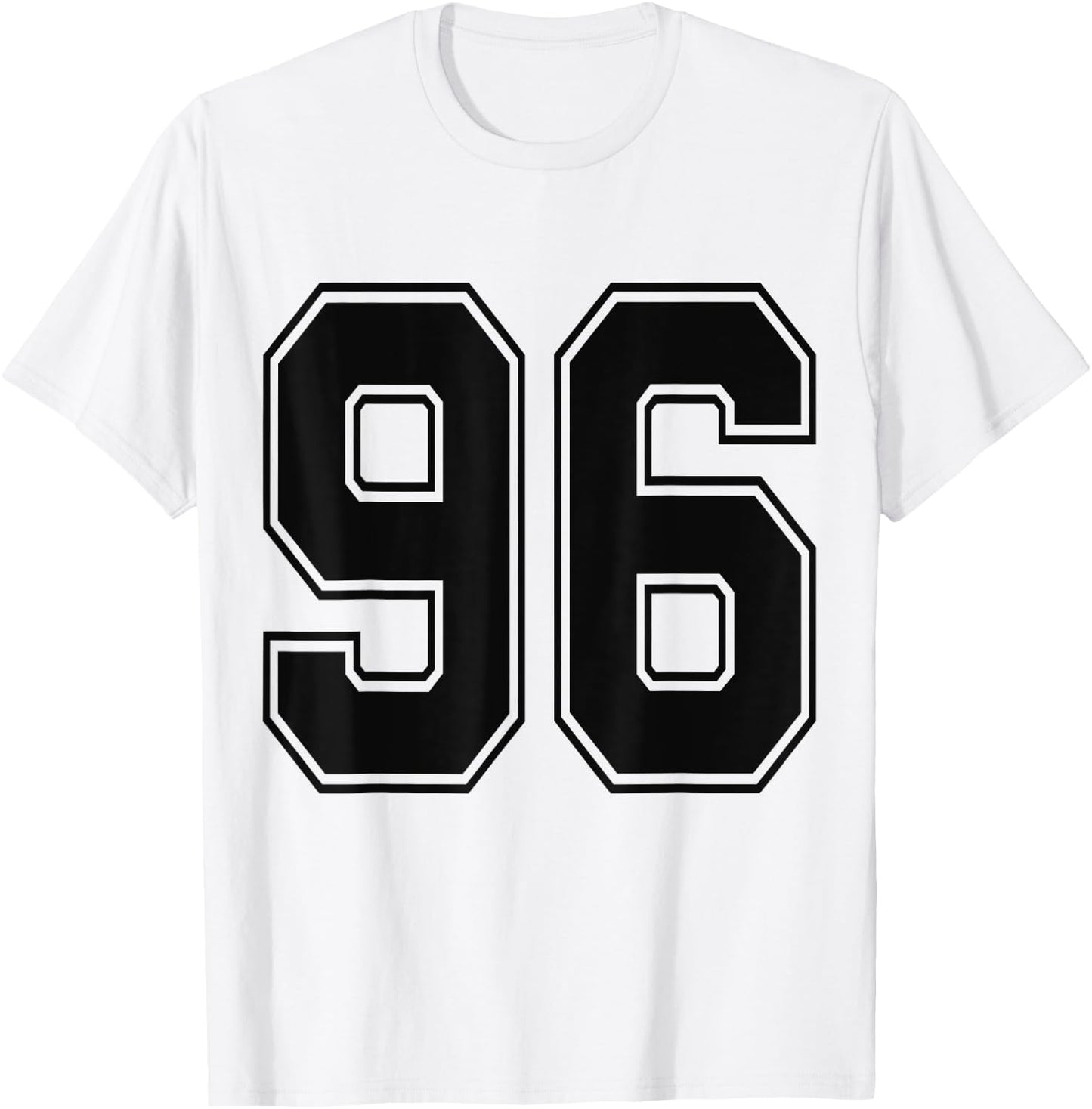 #96 Number 96 Sports. Jersey My Favorite Player #96 T-Shirt - T-Shirt | White