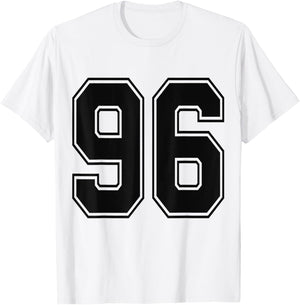 #96 Number 96 Sports. Jersey My Favorite Player #96 T-Shirt - T-Shirt | White