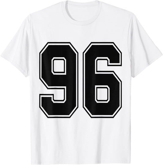 #96 Number 96 Sports. Jersey My Favorite Player #96 T-Shirt - T-Shirt | White