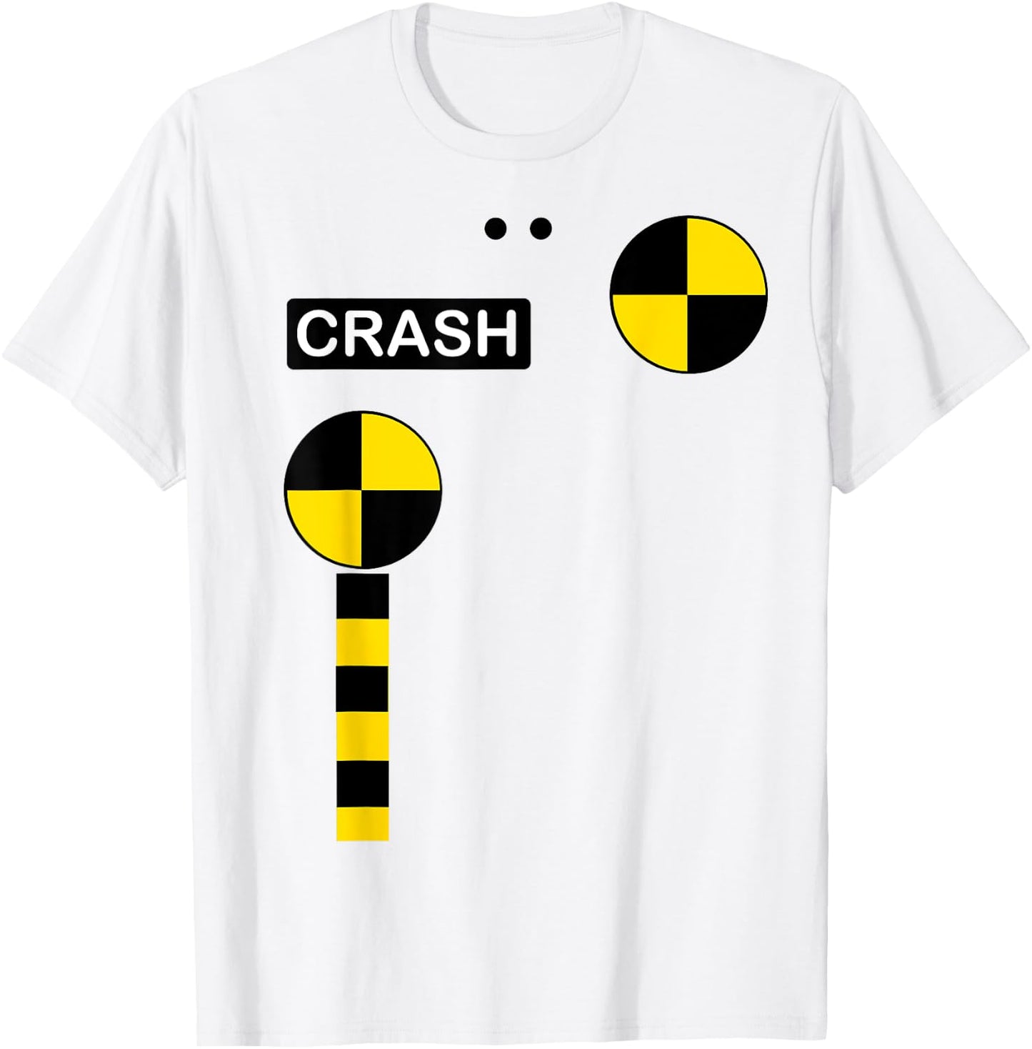 Crash Test Dummy Easy Last Minute Halloween Costume T-Shirt - T-Shirt | White