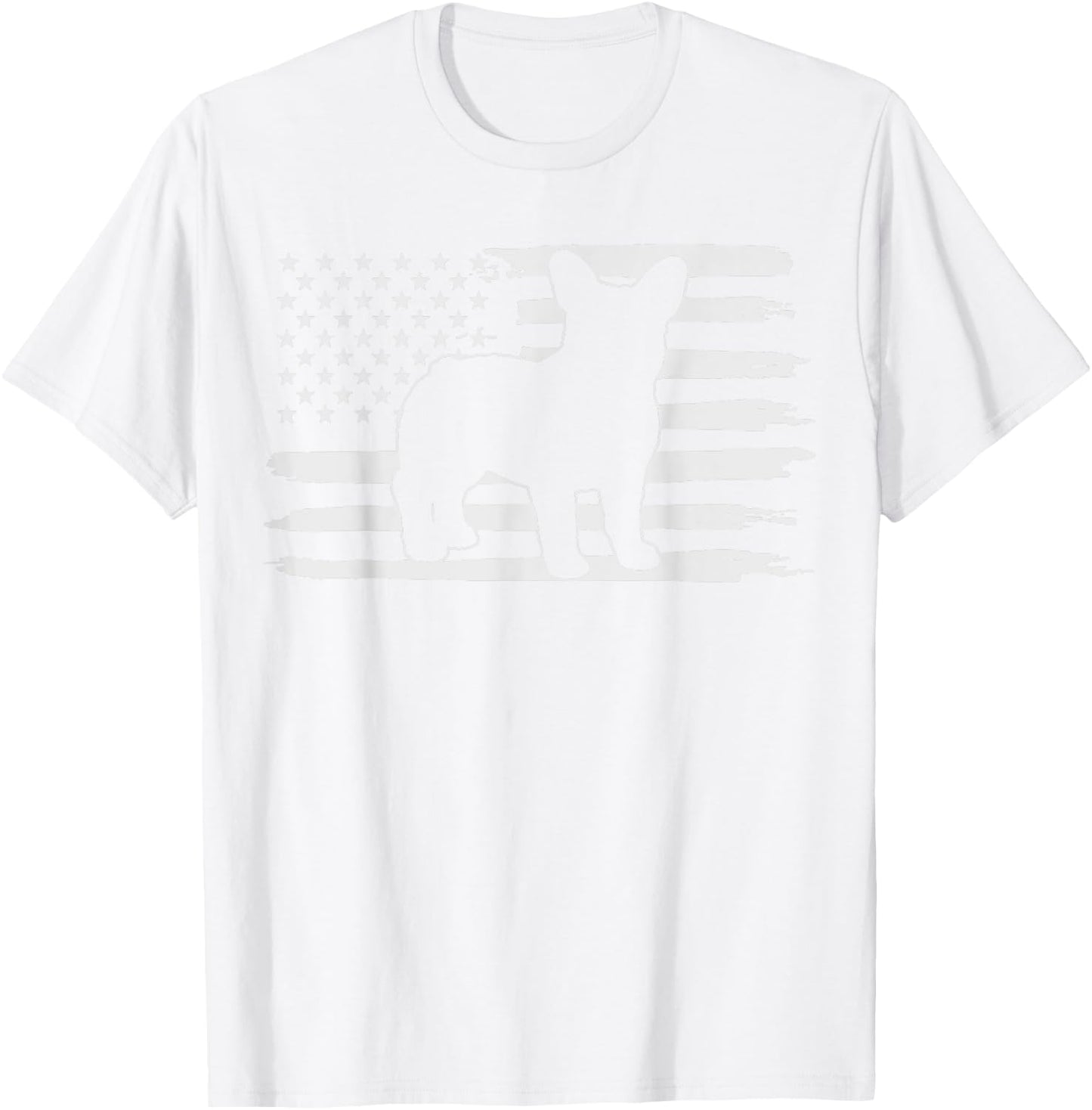 Frenchie Shirt French Bulldog 4th of July Kids Men T-Shirt - T-Shirt | White