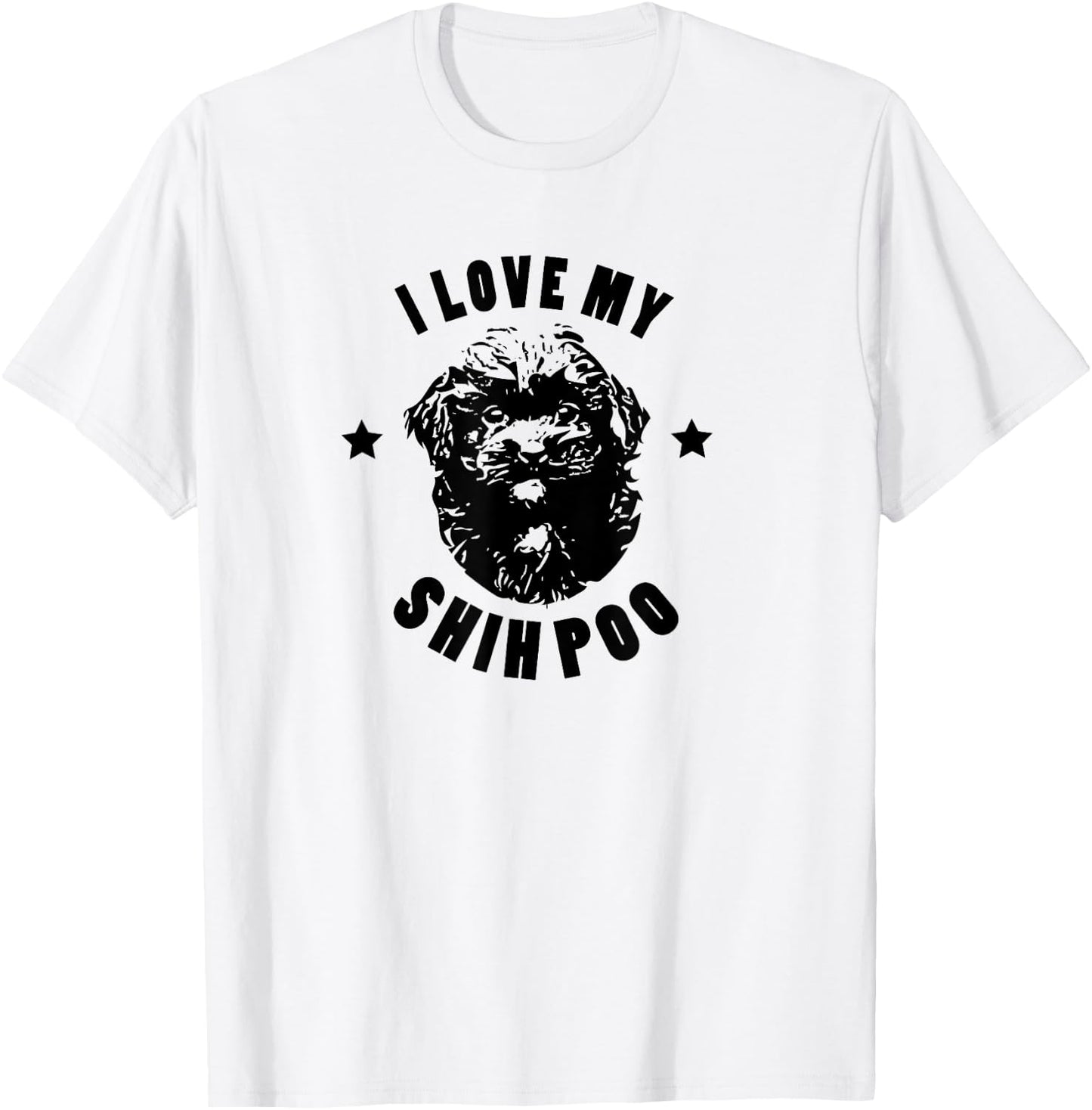I Love My Shih Poo T-Shirt - T-Shirt | White
