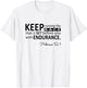 Keep Running The Race Hebrews Bible Scripture Verse T-Shirt - T-Shirt | White