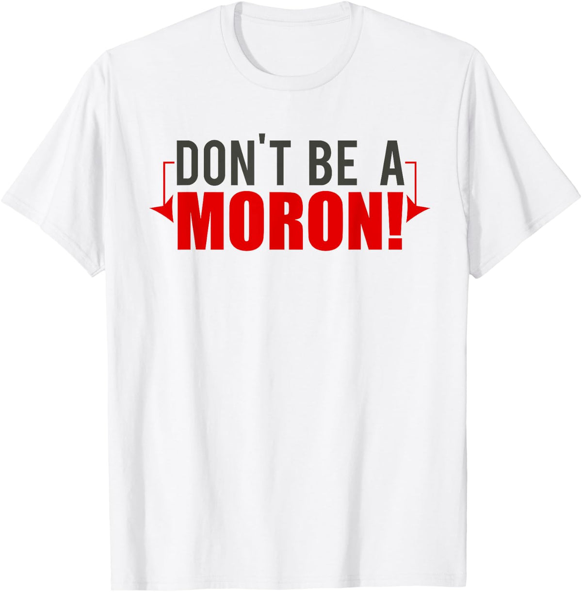 Designs by Dan Men's Funny Grey Modern Letter Print , Small, Short Sleeve, , Classic Fit, Cotton 50% Polyester 50% T-Shirt - T-Shirt | White