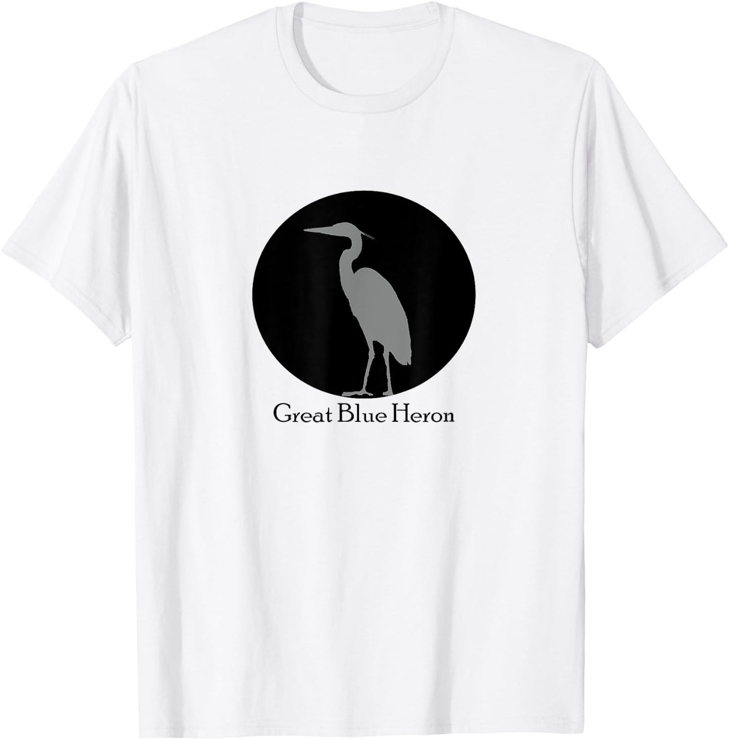 Great Blue Heron Bird shirt for birding or birdwatching T-Shirt - T-Shirt | White