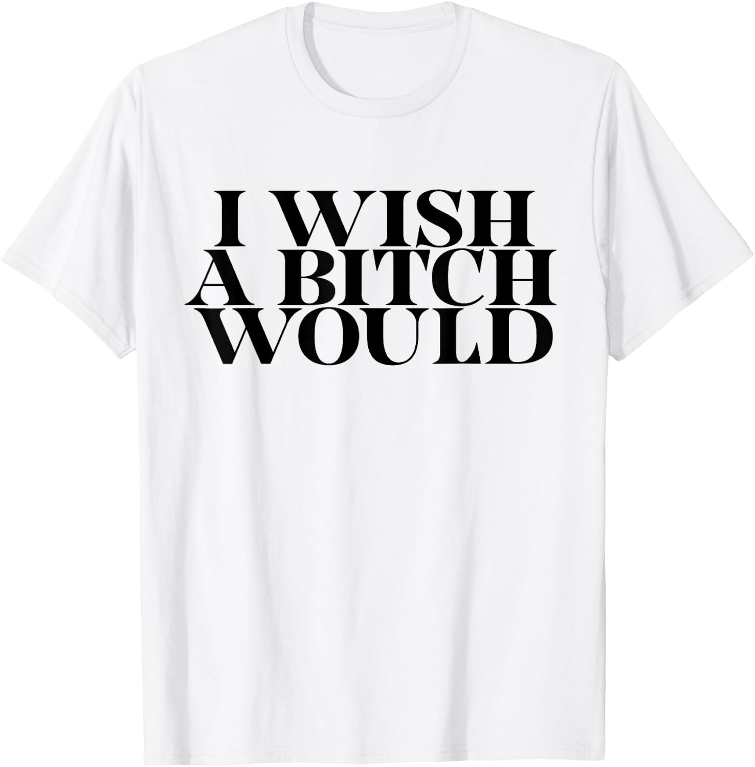 I Wish a Bitch Would Slap A Hoe Meme Try Me Funny T-Shirt - T-Shirt | White
