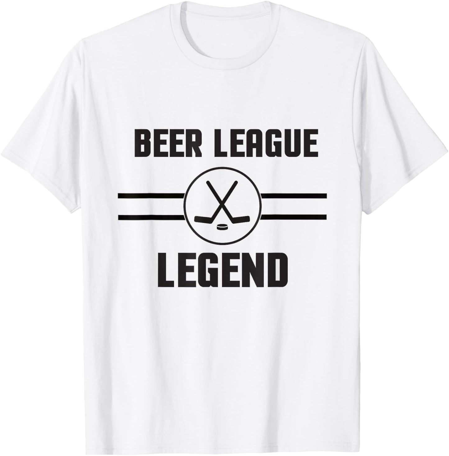 Beer League Legend Hockey T-Shirt - T-Shirt | White