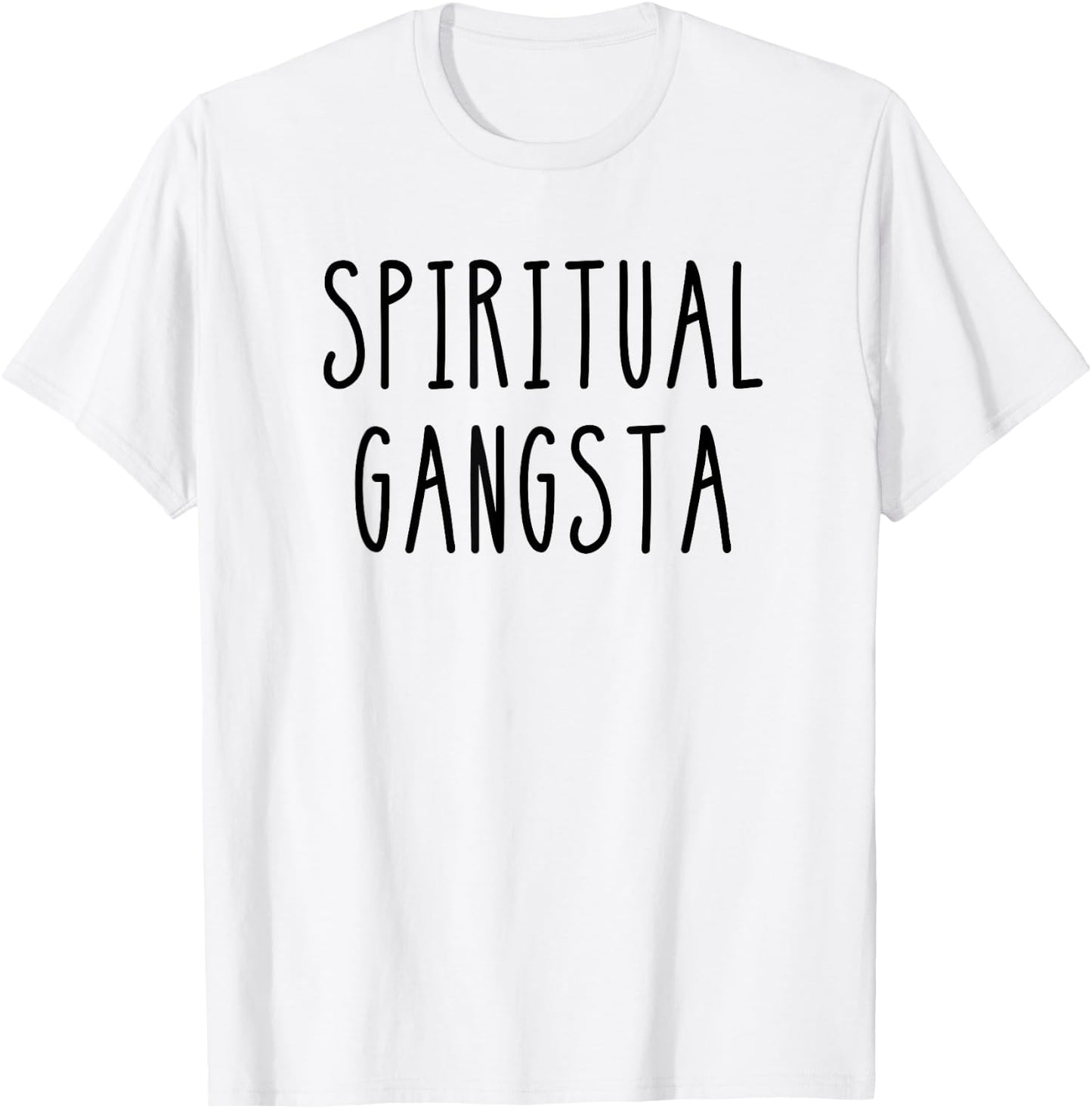 Yogi Funny Yoga Spiritual Gangsta T-Shirt - T-Shirt | White