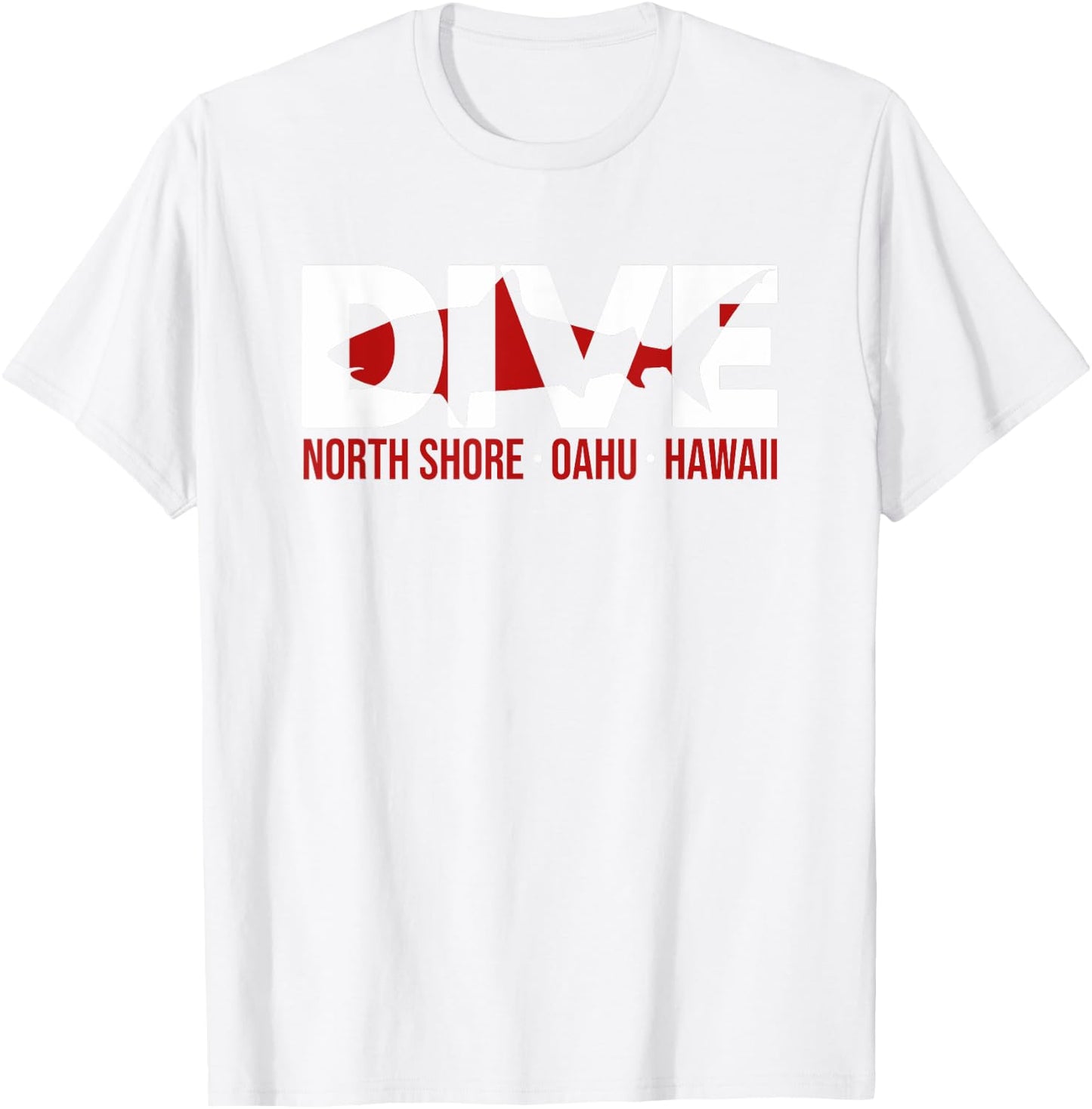 SHARK DIVE Hawaii North Shore Oahu DIVING T Shirt T-Shirt - T-Shirt | White