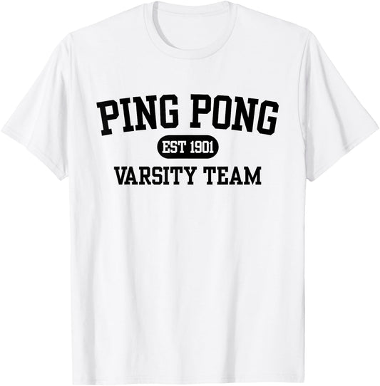 Varsity Ping Pong T-Shirt - T-Shirt | White