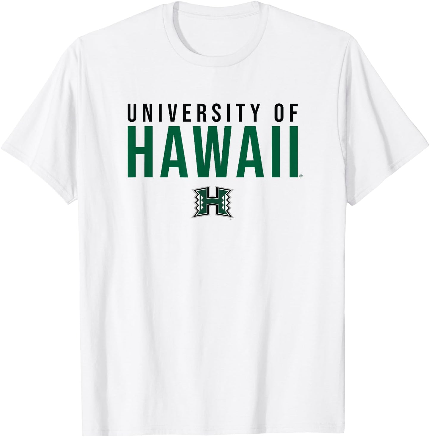University of Hawaii Rainbow Warriors Stacked T-Shirt - T-Shirt | White