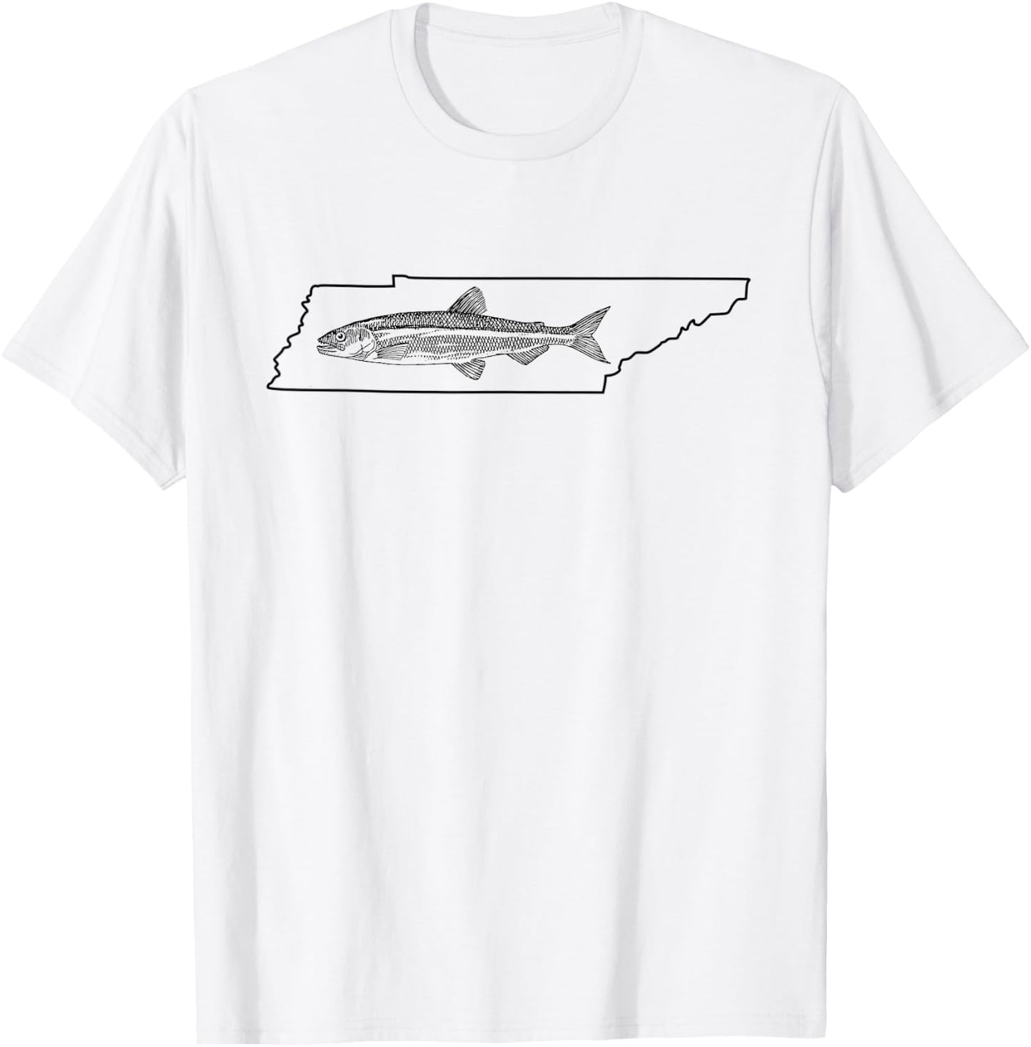 Tennessee Trout Fishing Map T-Shirt - T-Shirt | White