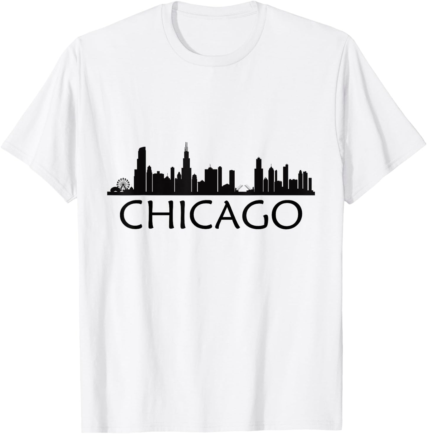 Chicago Skyline Chi Town I Love Wind City T-Shirt - T-Shirt | White