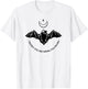 Protect Our Nocturnal Polalinators Bat with Moon Halloween T-Shirt - T-Shirt | White