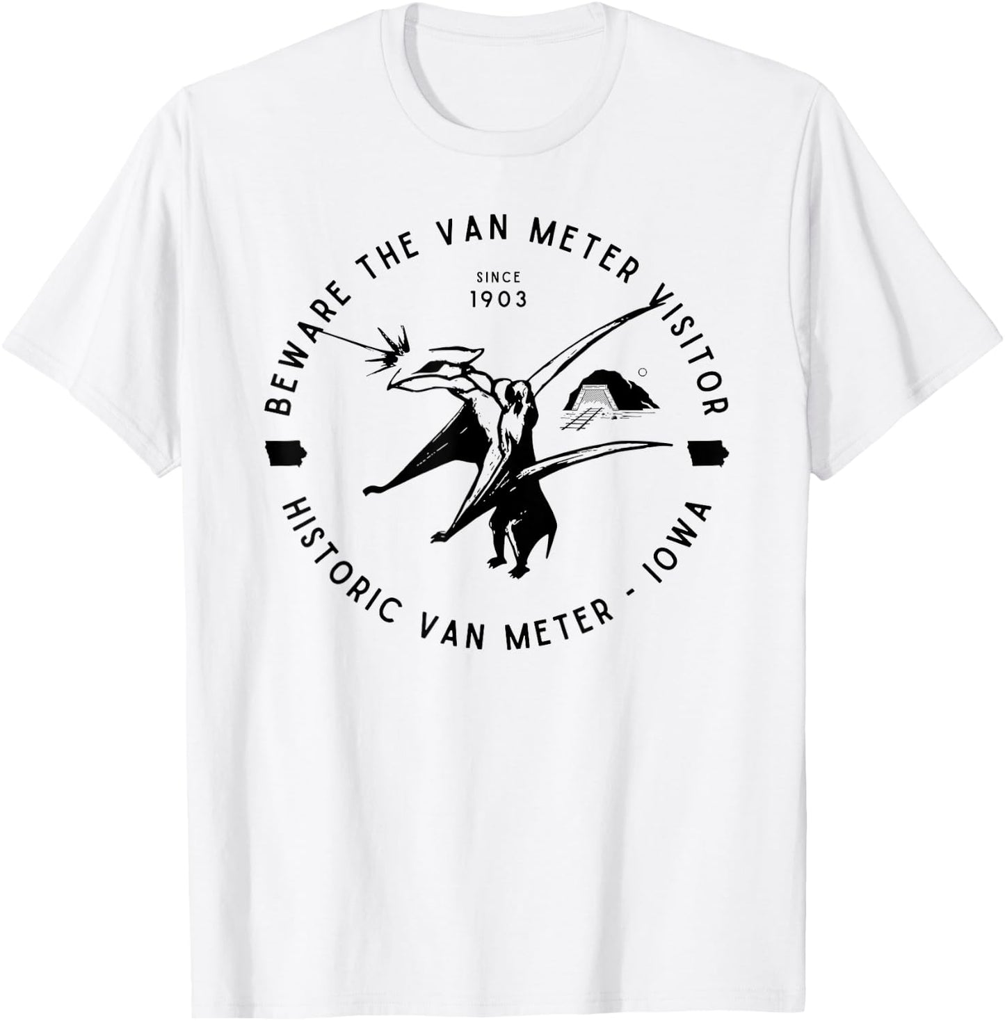 Beware the Van Meter Visitor Famous Cryptid Iowa T-Shirt - T-Shirt | White