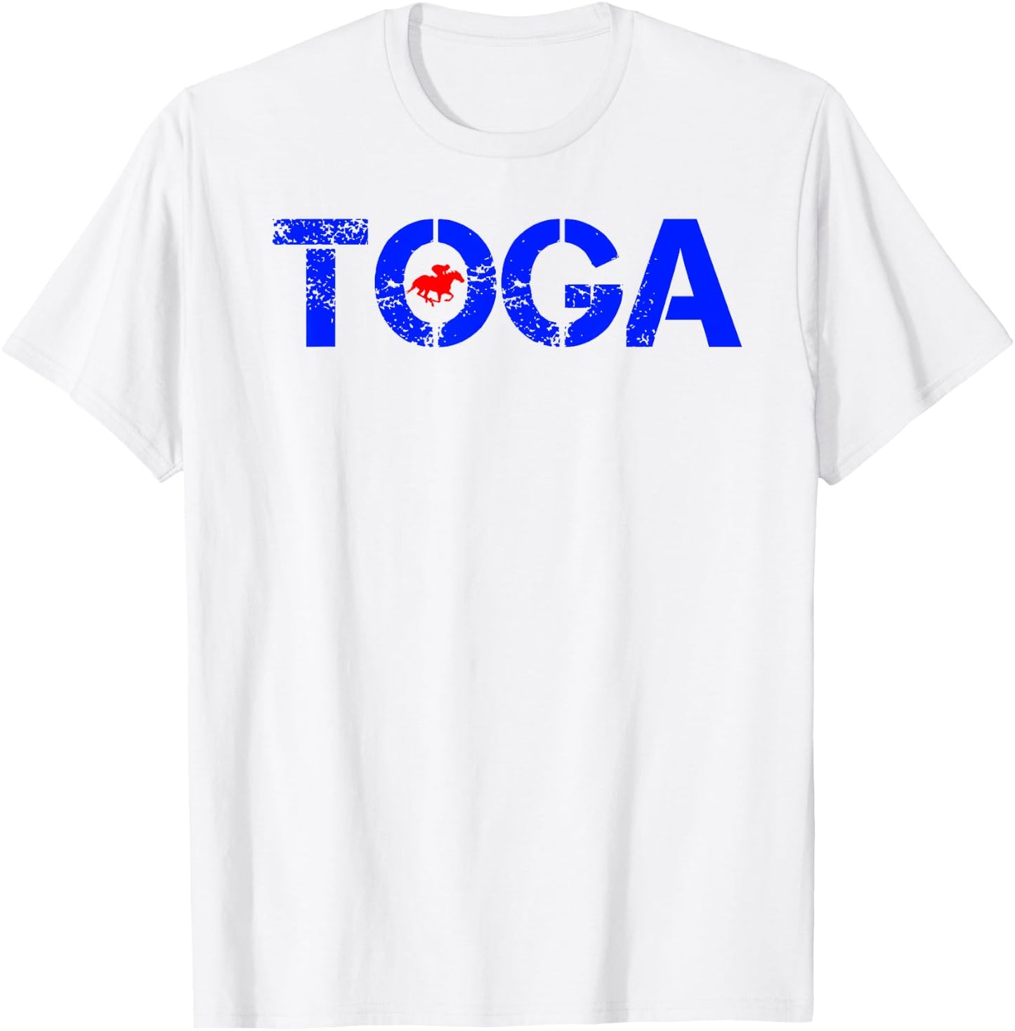 Toga Saratoga Springs Upstate New York Horse Racing T-Shirt - T-Shirt | White