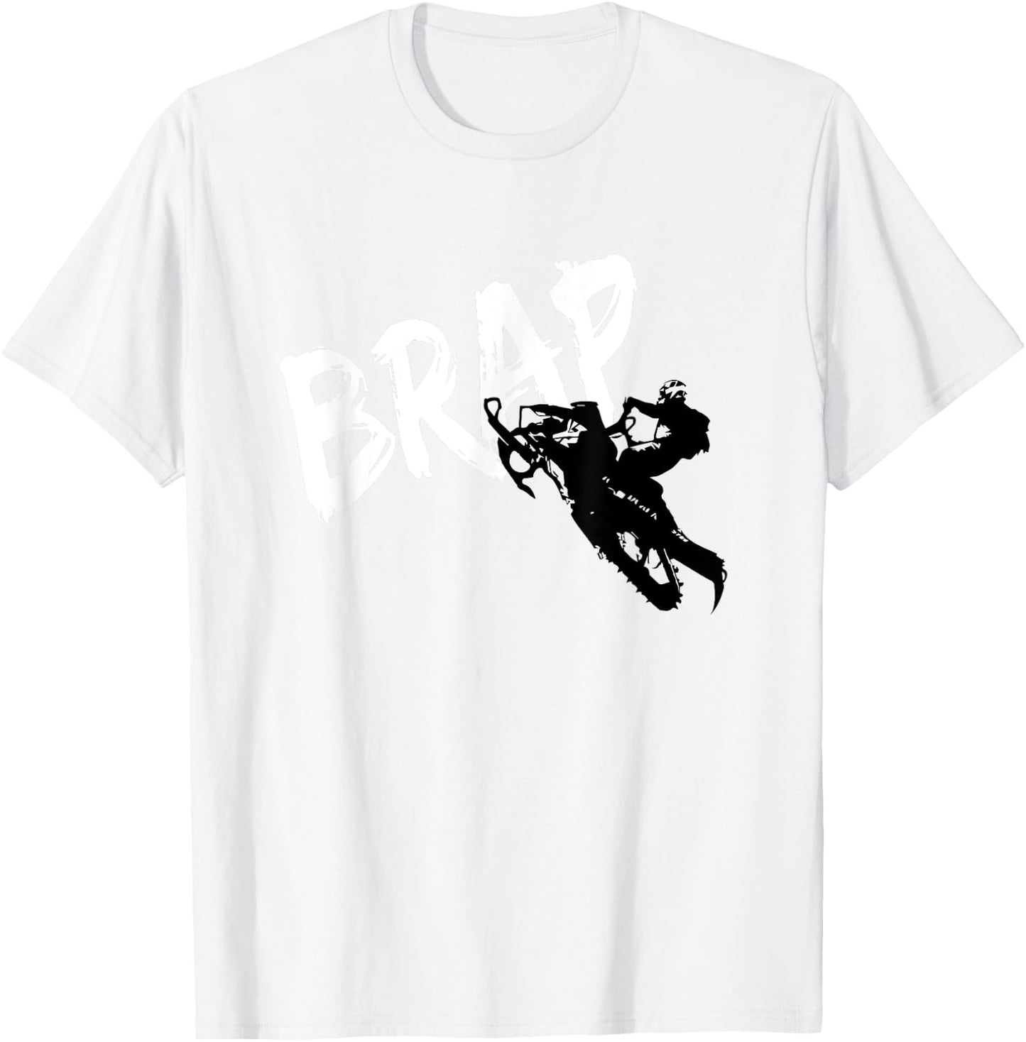 Snowmobile Brap Snowmobile T-Shirt - T-Shirt | White