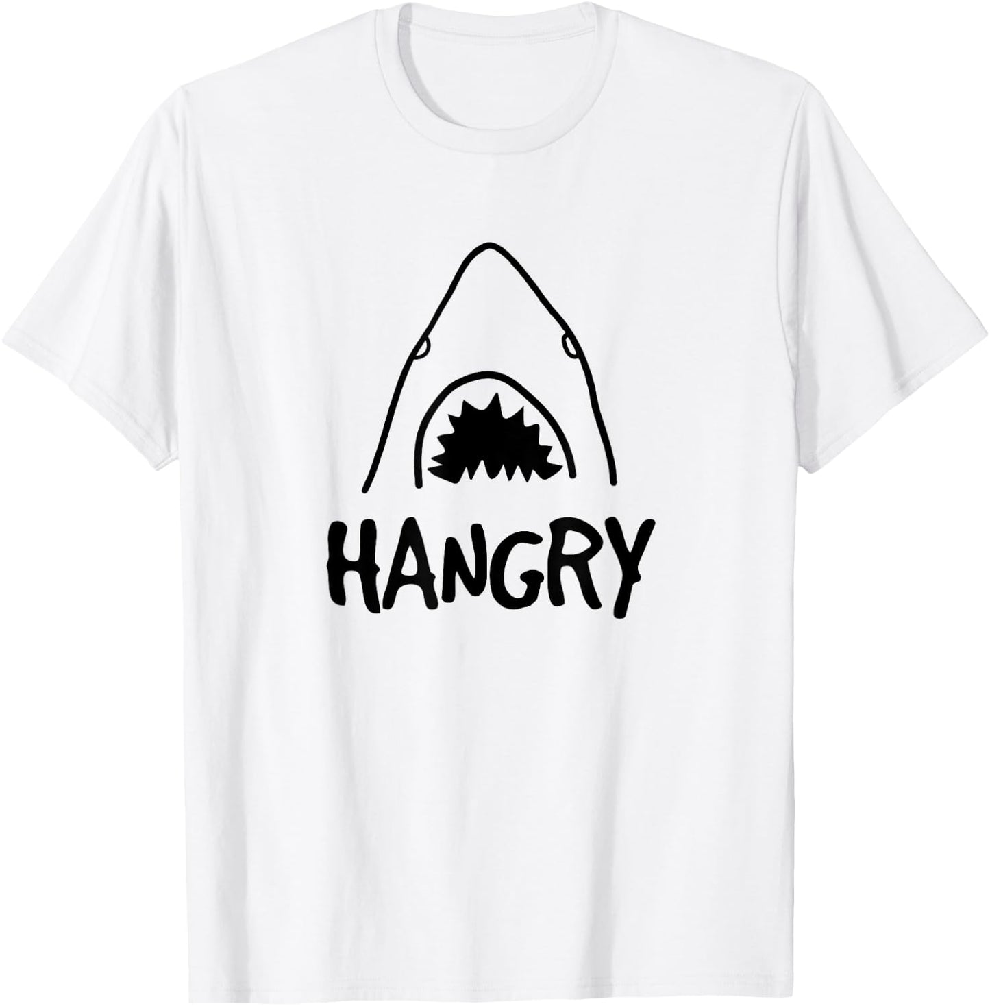 Hangry Shark T-Shirt - T-Shirt | White