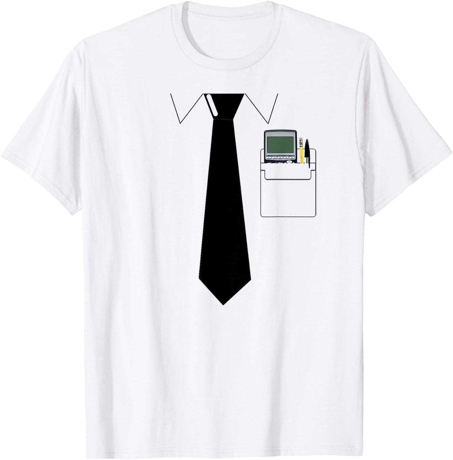 Pocket Protector | Engineer, Geek, Nerd Costume T-Shirt - T-Shirt | White