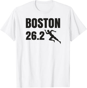 Boston 26.2 Marathon Running Shirt for Bostonians T-Shirt - T-Shirt | White