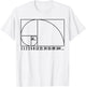 Fibonacci Spiral - Number Sequence black - Science T-Shirt - T-Shirt | White