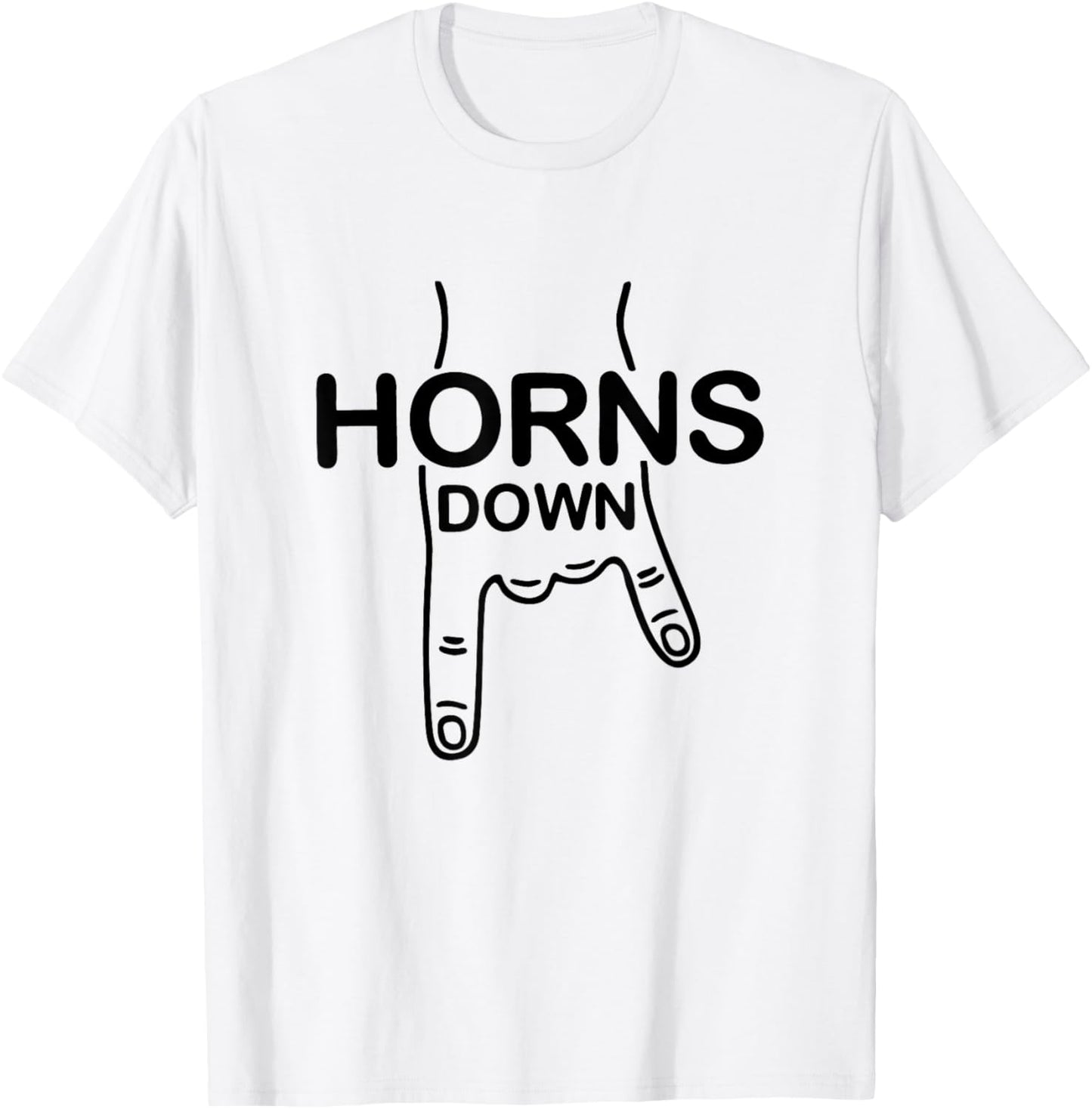 Horns Down Rivalry T-Shirt - T-Shirt | White