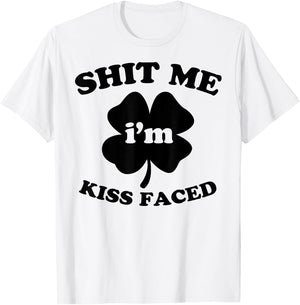 St. Patrick's Day Shirt Irish Kiss Faced T-Shirt - T-Shirt | White