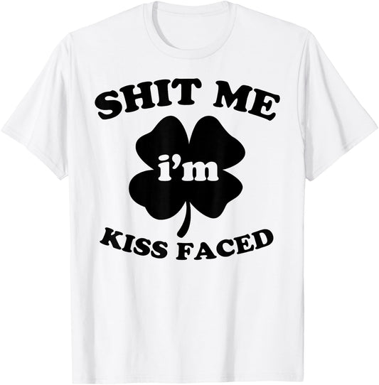 St. Patrick's Day Shirt Irish Kiss Faced T-Shirt - T-Shirt | White