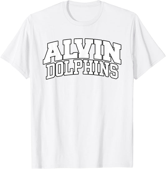 Alvin Community College Dolphins Apparel Sports Fan T-Shirt - T-Shirt | White
