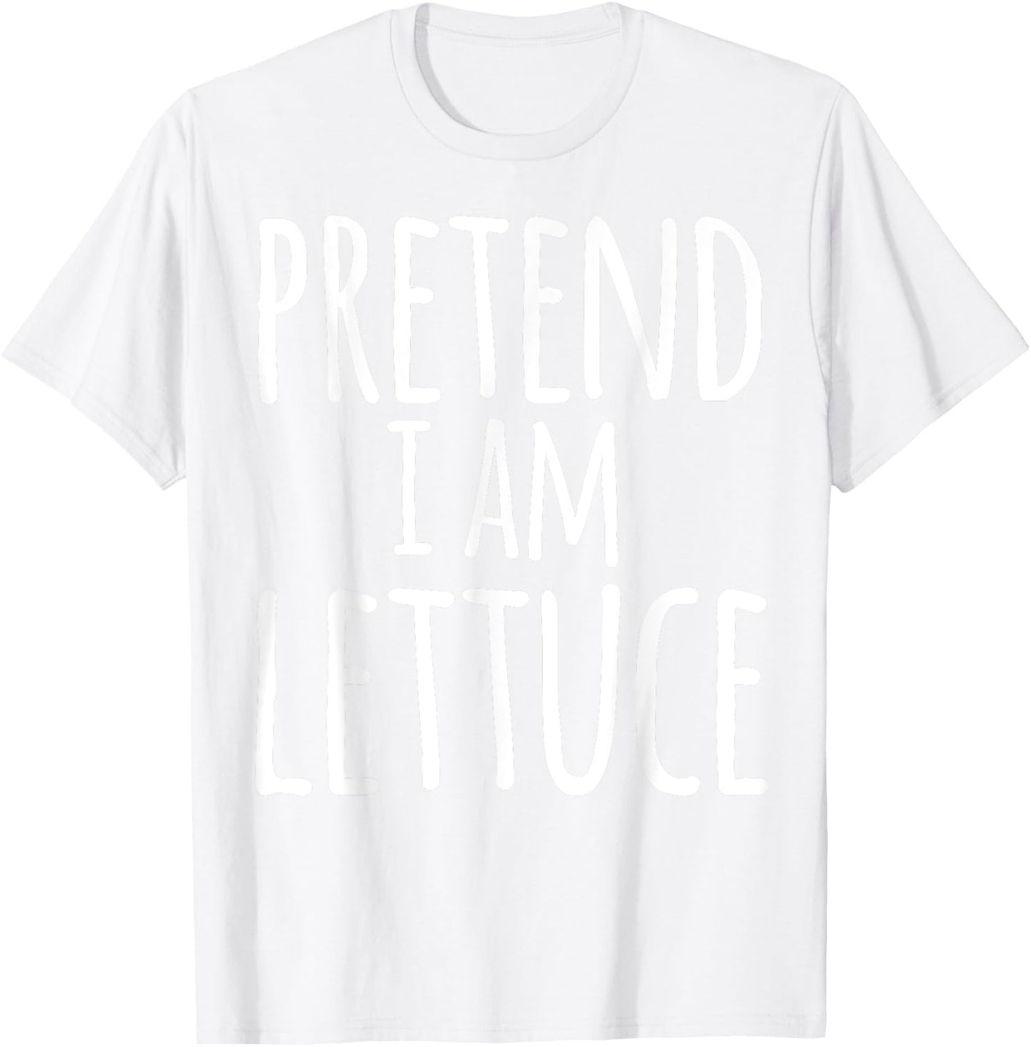 Funny Easy Lazy Halloween PRETEND I AM LETTUCE Costume T-Shirt - T-Shirt | White