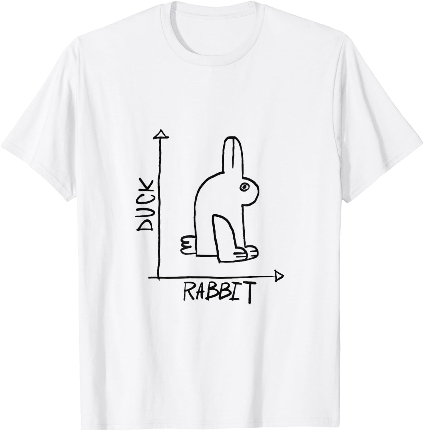 Funny Rabbit or Duck Shirt Animal Diptych Rabbit T-Shirt - T-Shirt | White
