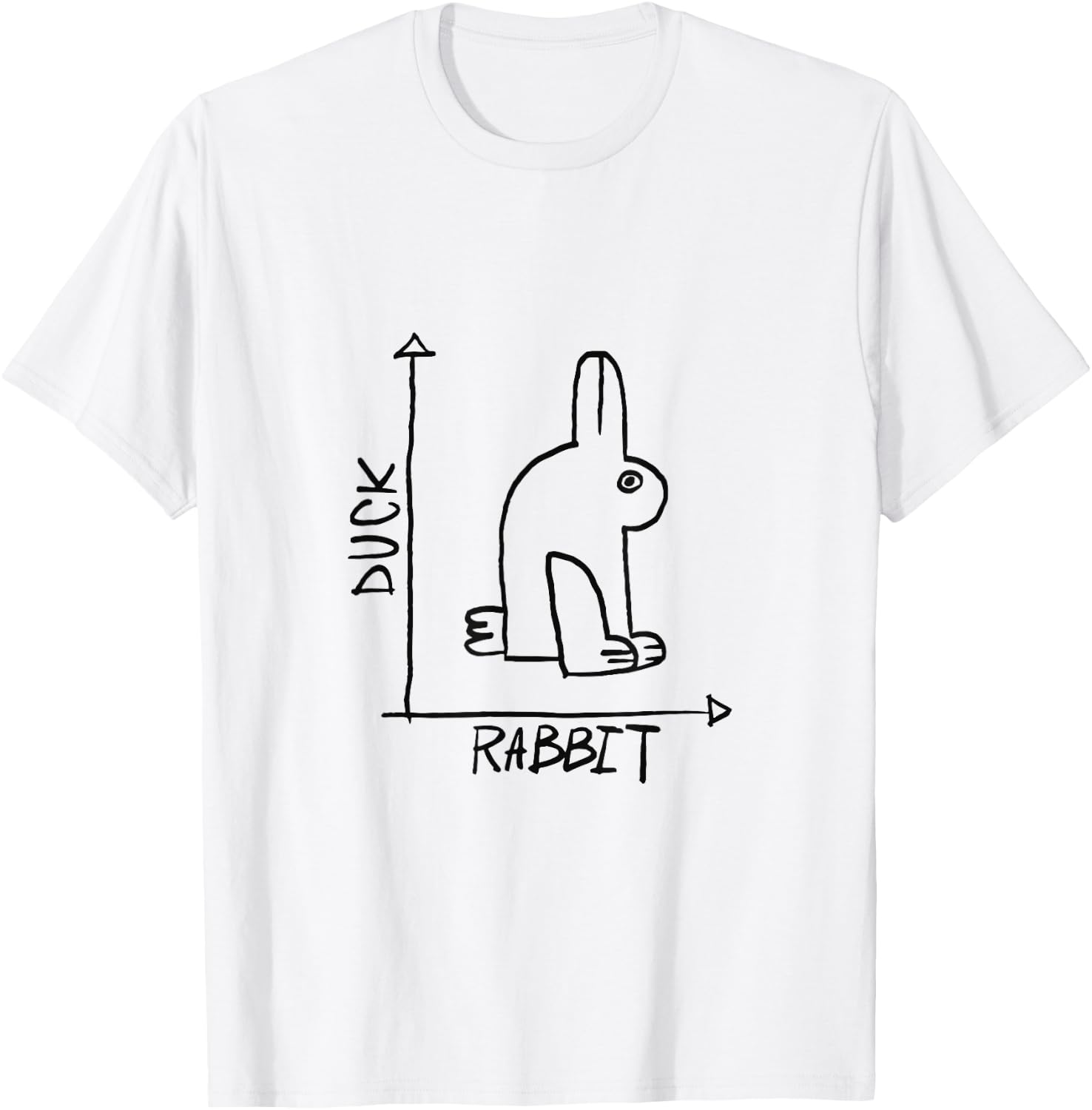 Funny Rabbit or Duck Shirt Animal Diptych Rabbit T-Shirt - T-Shirt | White