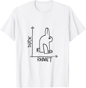 Funny Rabbit or Duck Shirt Animal Diptych Rabbit T-Shirt - T-Shirt | White