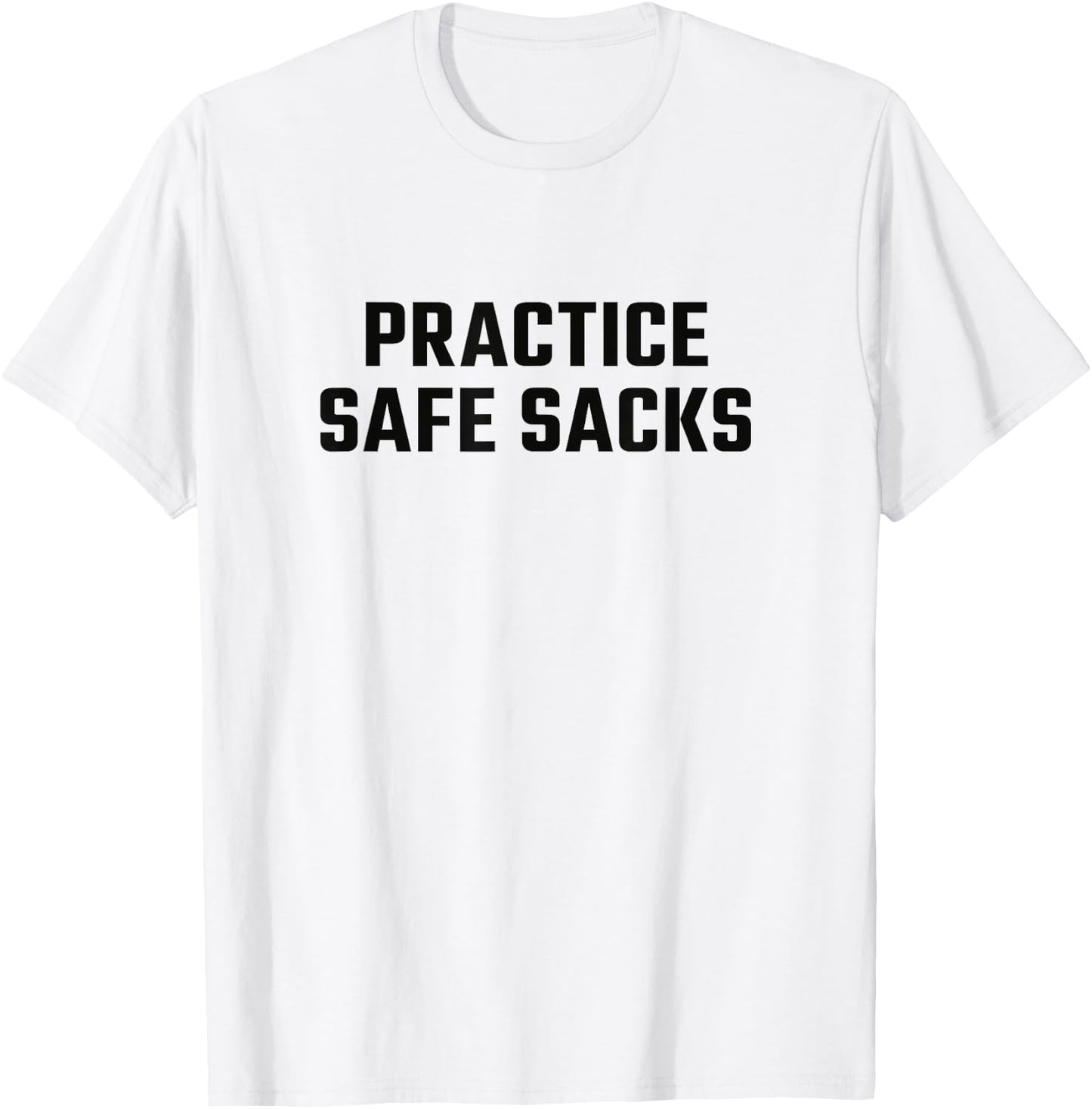 Practice Safe Sacks, Lazy Halloween Football T-Shirt - T-Shirt | White