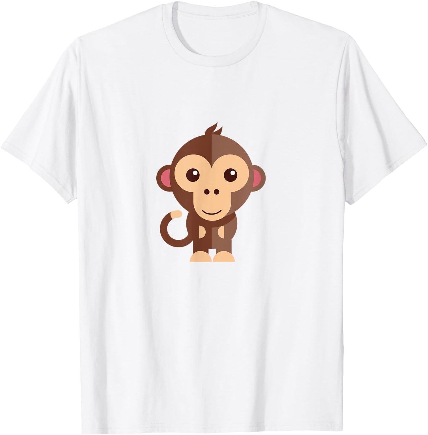 Cute Monkey for Kids T-Shirt - T-Shirt | White