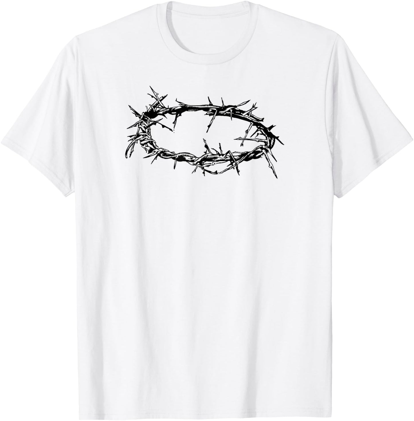 Jesus Shirt - Christ Crown of Thorn Good Friday & Easter T-Shirt - T-Shirt | White