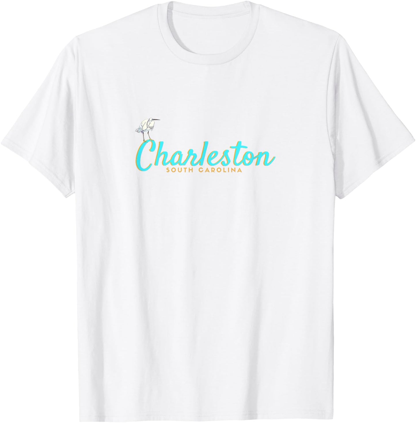 Charleston SC , South Carolina Egret T-Shirt - T-Shirt | White