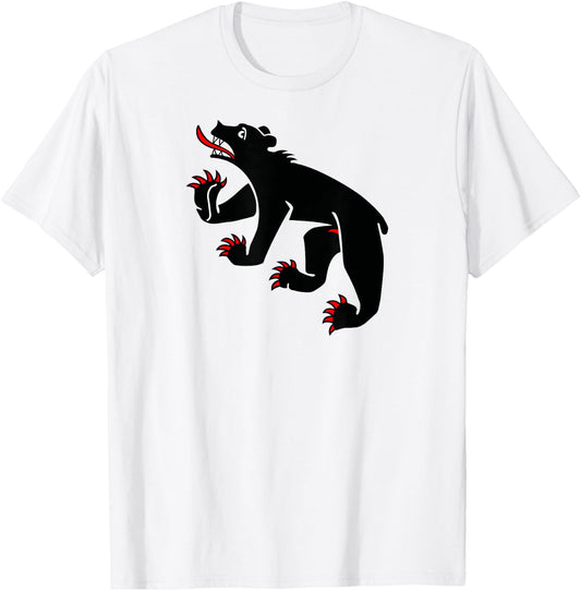 Bern Bear - Swiss City and Canton Crest T-Shirt - T-Shirt | White
