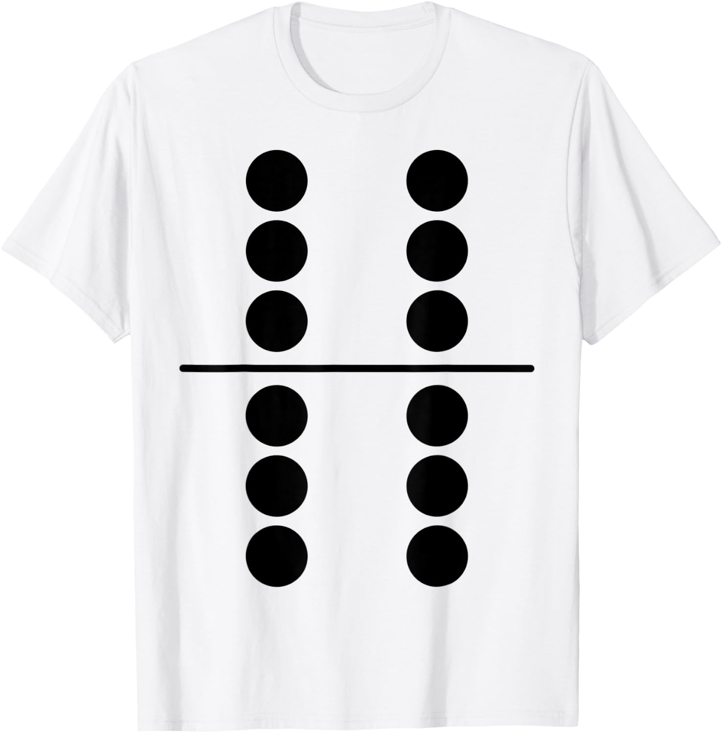 Domino 6 6 Family Matching Easy Group Halloween Costume T-Shirt - T-Shirt | White