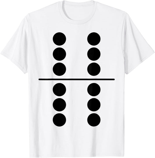 Domino 6 6 Family Matching Easy Group Halloween Costume T-Shirt - T-Shirt | White