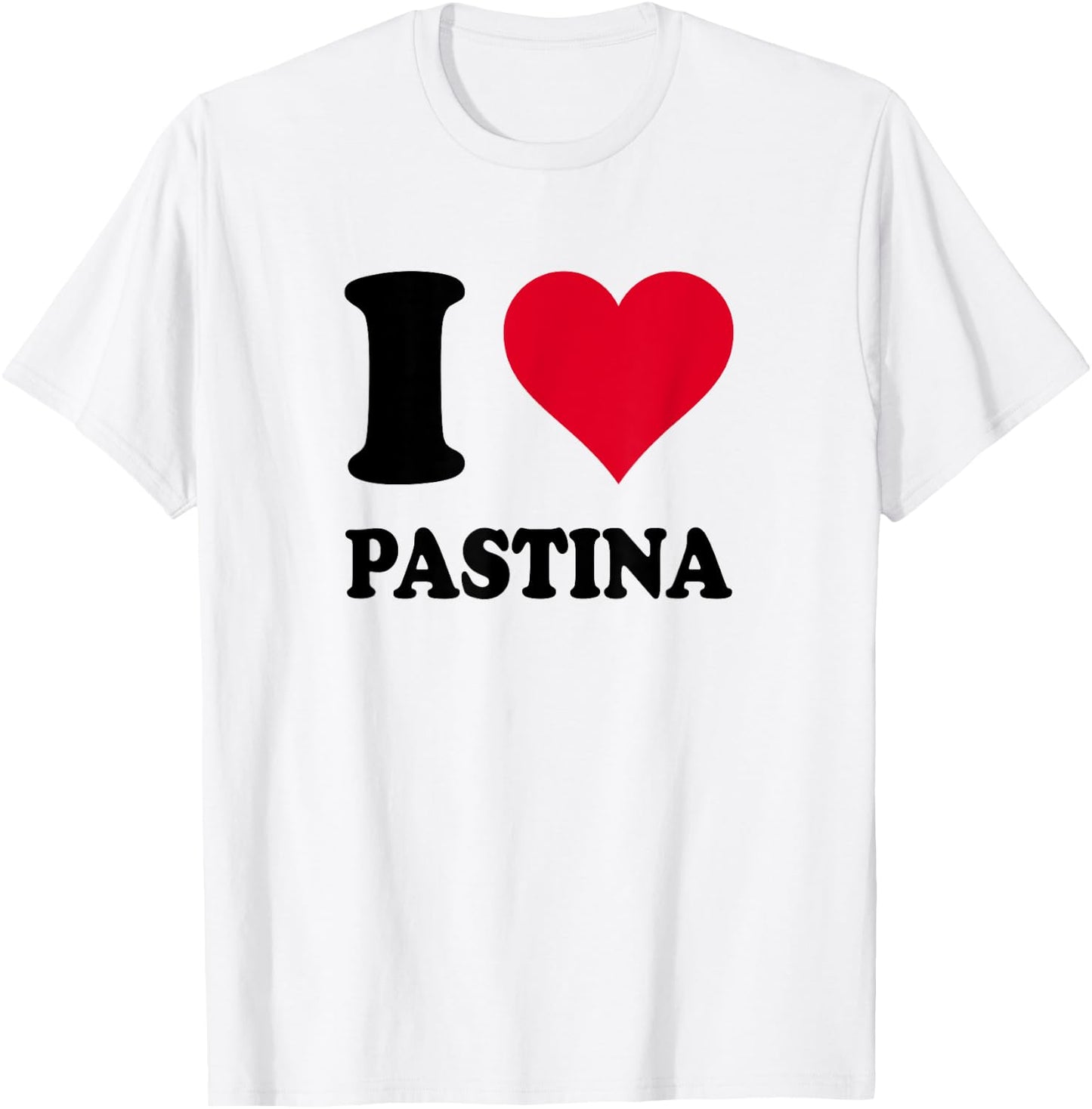 Red Heart I Love Pastina T-Shirt - T-Shirt | White