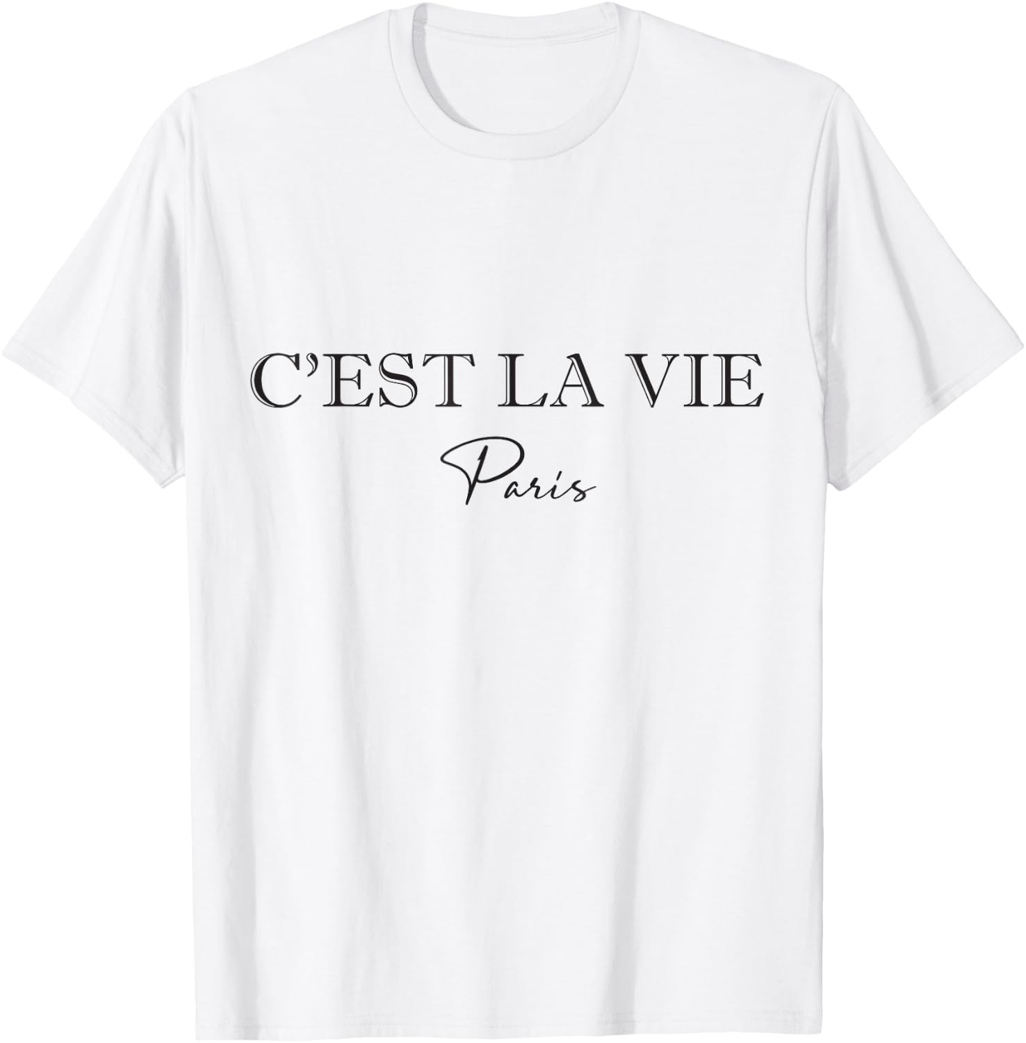 C'est La Vie White Women T-Shirt - T-Shirt | White