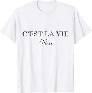 C'est La Vie White Women T-Shirt - T-Shirt | White