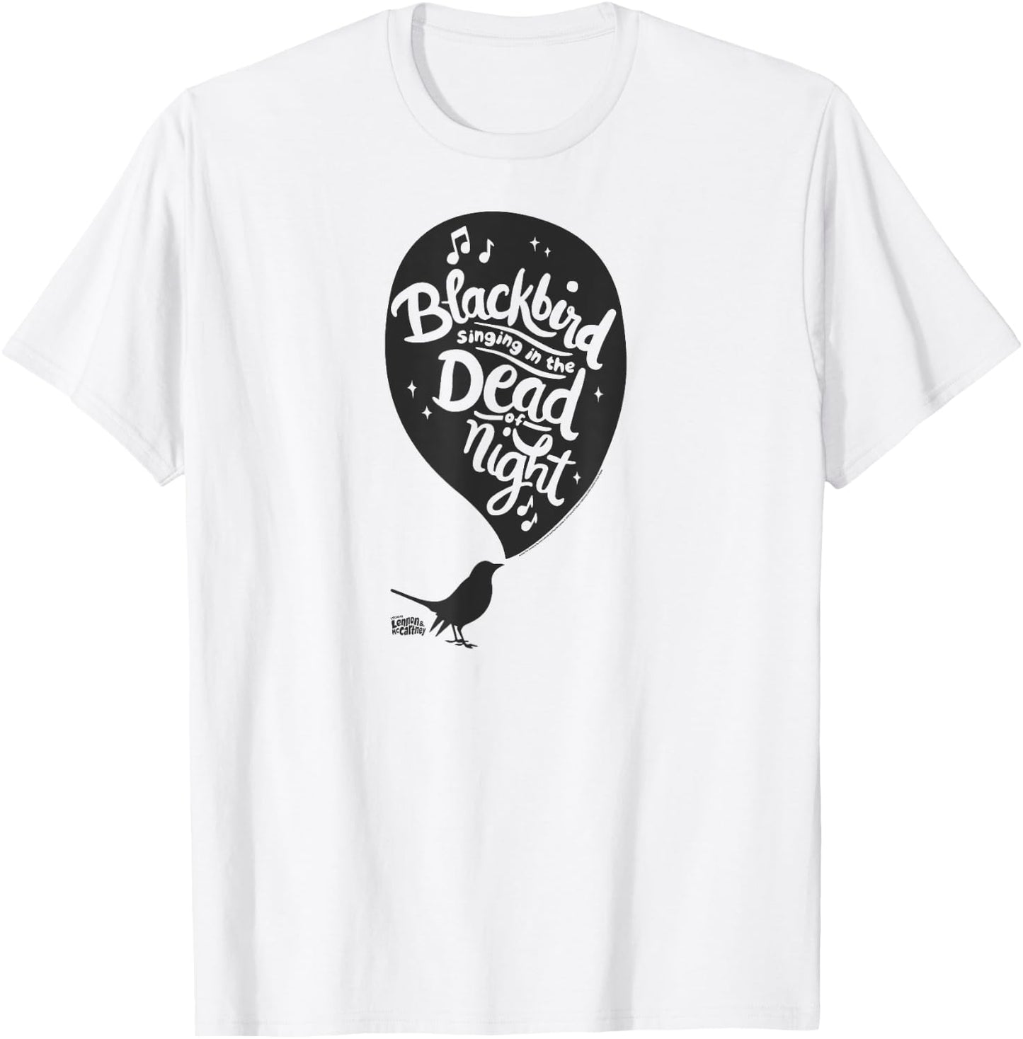 Lyrics by Lennon and McCartney - Blackbird T-Shirt - T-Shirt | White