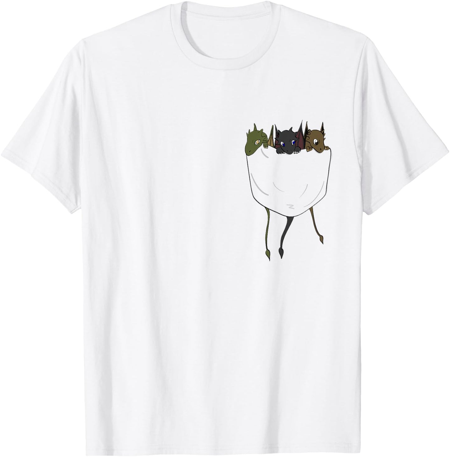 Pocket Dragon fit for a queen T-Shirt - T-Shirt | White