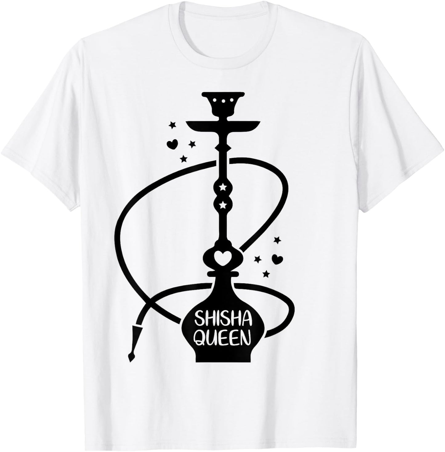 Hookah Lovers Shisha Queen T-Shirt - T-Shirt | White