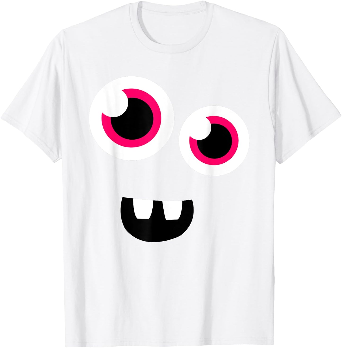 Cute Eye Monster Face Funny Halloween Kids Man Women T-Shirt - T-Shirt | White